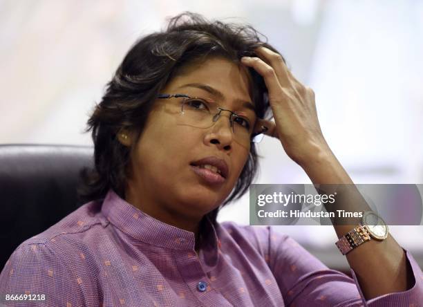 Indian Women's Cricket Team fast bowler Jhulan Goswami, during the FICCI Ladies Organisation engages in an interactive session titled Breaking...