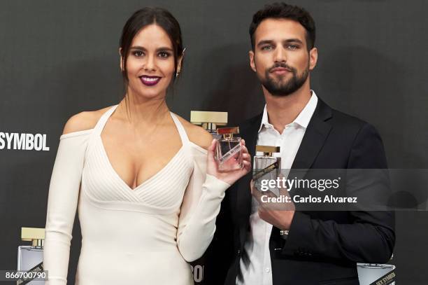 Cristina Pedroche and actor Jesus Castro present 'Sex Symbol' new fragance at the NH Eurobuilding Hotel on October 26, 2017 in Madrid, Spain.