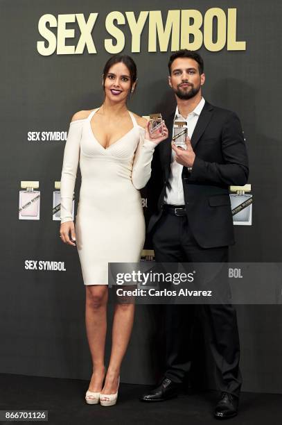 Cristina Pedroche and actor Jesus Castro present 'Sex Symbol' new fragance at the NH Eurobuilding Hotel on October 26, 2017 in Madrid, Spain.