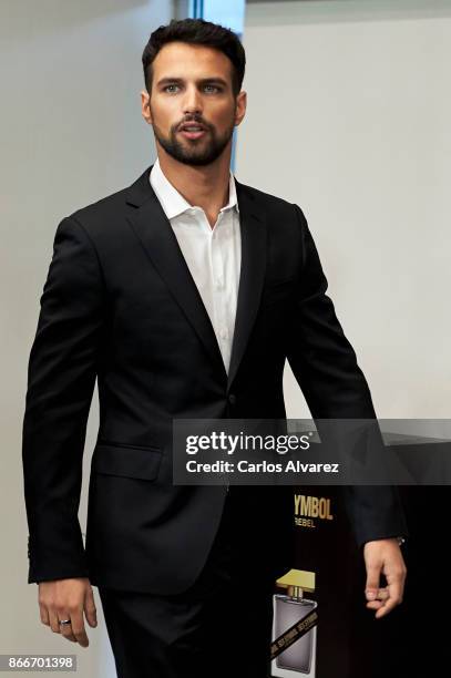 Actor Jesus Castro presents 'Sex Symbol' new fragance at the NH Eurobuilding Hotel on October 26, 2017 in Madrid, Spain.