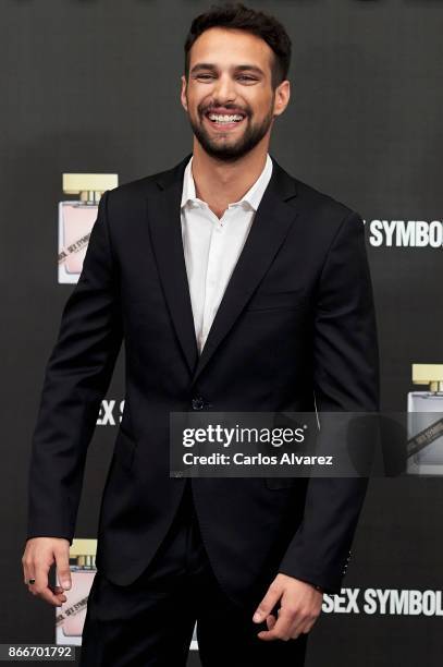 Actor Jesus Castro presents 'Sex Symbol' new fragance at the NH Eurobuilding Hotel on October 26, 2017 in Madrid, Spain.