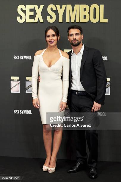 Cristina Pedroche and actor Jesus Castro present 'Sex Symbol' new fragance at the NH Eurobuilding Hotel on October 26, 2017 in Madrid, Spain.