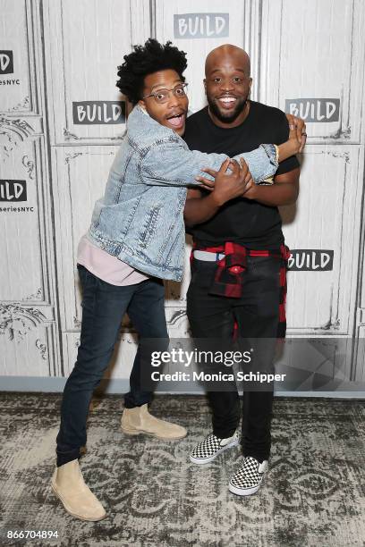 Jermaine Fowler and Rell Battle discuss "Superior Donuts" at Build Studio on October 26, 2017 in New York City.
