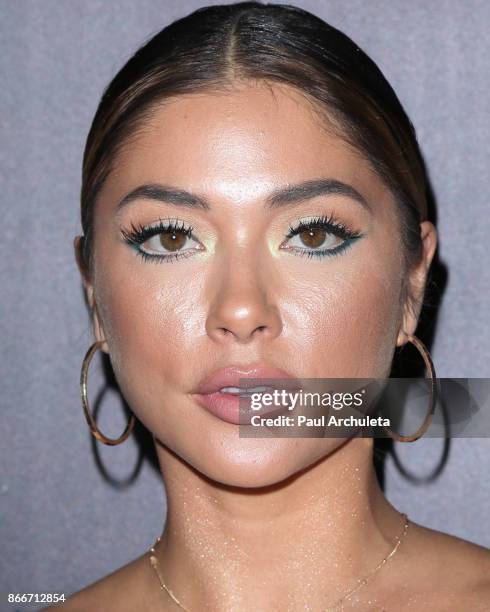 Ring Card Girl Arianny Celeste attends the PrettyLittleThing by Kourtney Kardashian launch party on October 25, 2017 in Los Angeles, California.