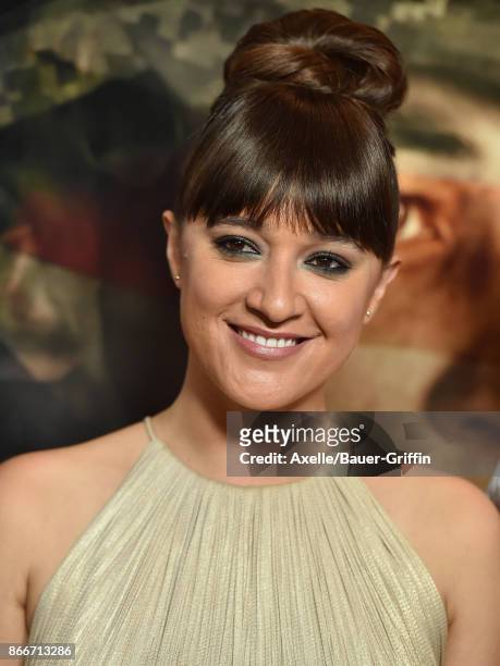 Actress Keisha Castle-Hughes arrives at the premiere of DreamWorks Pictures and Universal Pictures' 'Thank You for Your Service' at Regal LA Live...