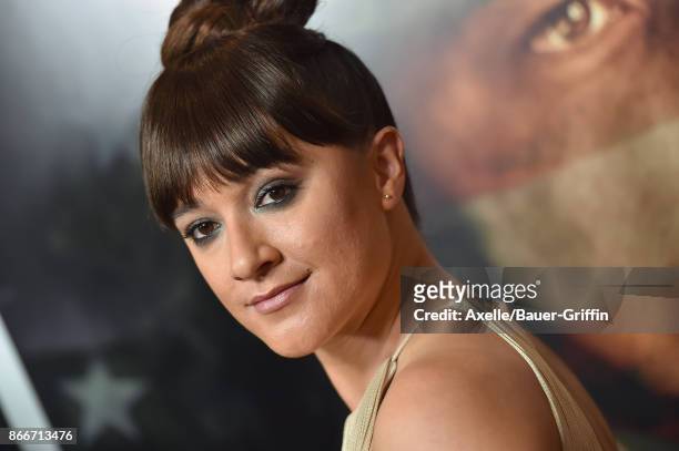 Actress Keisha Castle-Hughes arrives at the premiere of DreamWorks Pictures and Universal Pictures' 'Thank You for Your Service' at Regal LA Live...