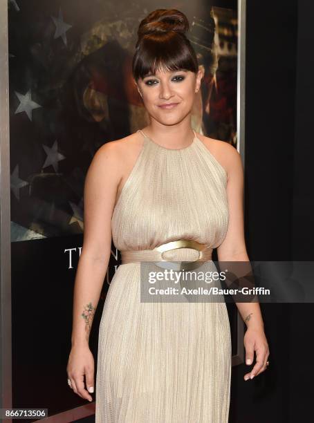 Actress Keisha Castle-Hughes arrives at the premiere of DreamWorks Pictures and Universal Pictures' 'Thank You for Your Service' at Regal LA Live...