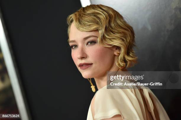 Actress Haley Bennett arrives at the premiere of DreamWorks Pictures and Universal Pictures' 'Thank You for Your Service' at Regal LA Live Stadium 14...