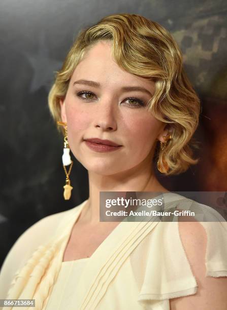 Actress Haley Bennett arrives at the premiere of DreamWorks Pictures and Universal Pictures' 'Thank You for Your Service' at Regal LA Live Stadium 14...