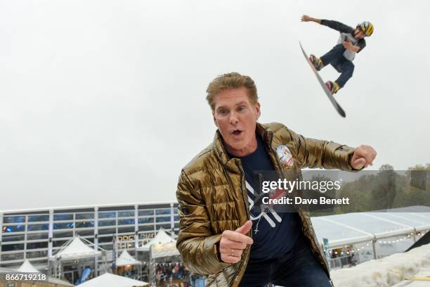 David Hasselhoff attends London Ski & Snowboard Show. ALPINRESORTS.com brings the Hero Hoff Snow to the London Ski & Snowboard Show on October 26,...