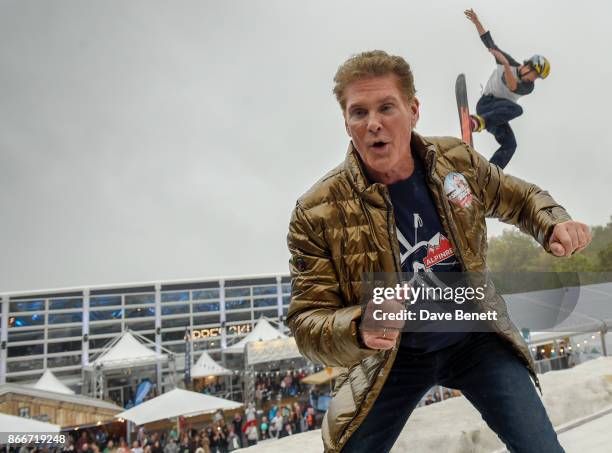 David Hasselhoff attends London Ski & Snowboard Show. ALPINRESORTS.com brings the Hero Hoff Snow to the London Ski & Snowboard Show on October 26,...