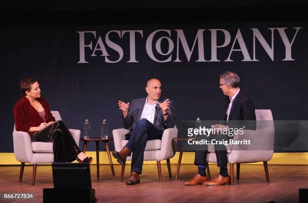 Actress Kate Hudson, President & CEO, Walmart.com Marc Lore and Robert Safian of Fast Company speak onstage for Listen To Your Customers: Lessons...
