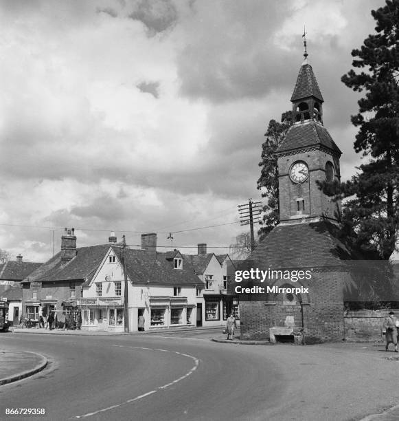 The Clock Tower in Wendover, Buckinghamshire. Circa 1950.