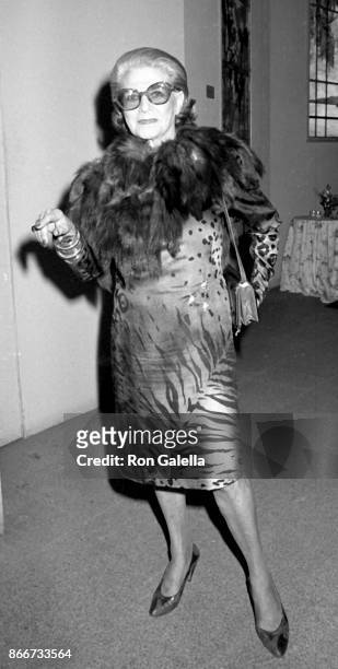 Pauline Trigere attends Sixth Annual Council of Fashion Designers of America Awards on November 2, 1987 at the Metropolitan Museum of Art in New York...
