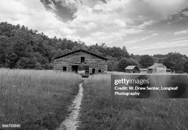 b&w barn - tennessee farm stock pictures, royalty-free photos & images