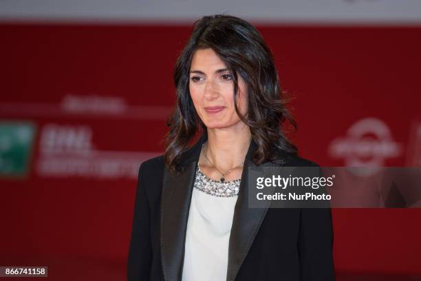 The mayor of Rome Virginia Raggi attends the red carpet during the opening cerimony of Rome Cine Fest, Roma, Italy on 26 October 2017.