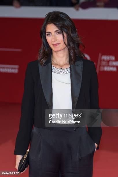 The mayor of Rome Virginia Raggi attends the red carpet during the opening cerimony of Rome Cine Fest, Roma, Italy on 26 October 2017.