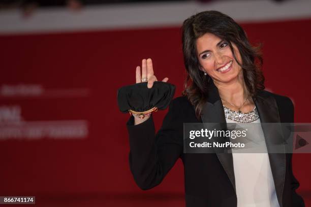 The mayor of Rome Virginia Raggi attends the red carpet during the opening cerimony of Rome Cine Fest, Roma, Italy on 26 October 2017.