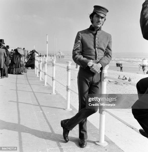 Terence Stamp on the set of 'Far from the Madding Crowd' in Weymouth, Dorset, 27th September 1966.