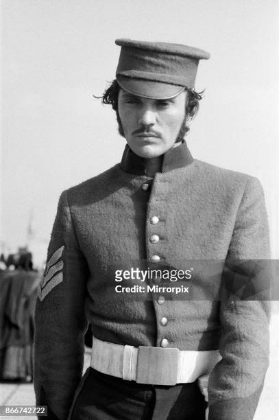 Terence Stamp on the set of 'Far from the Madding Crowd' in Weymouth, Dorset, 27th September 1966.