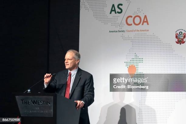 Alejandro Werner, western hemisphere director for International Monetary Fund , speaks during the Americas Society/Council of the Americas 2017 Latin...