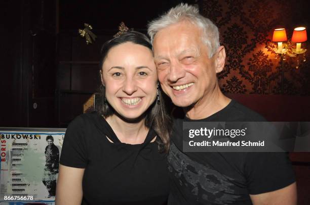 Thereza Krautgartner and Boris Bukowski presents his new album 'Gibt's ein Leben vor dem Tod' at Cafe Jenseits on October 19, 2017 in Vienna, Austria.