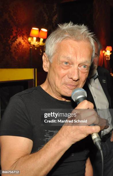 Boris Bukowski presents his new album 'Gibt's ein Leben vor dem Tod' at Cafe Jenseits on October 19, 2017 in Vienna, Austria.