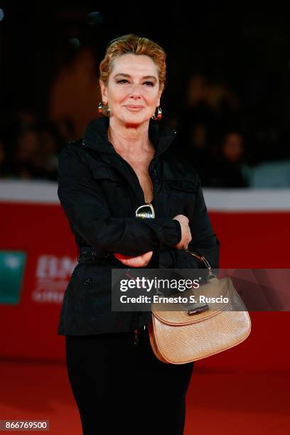Monica Guerritore walks a red carpet for Hostiles during the 12th Rome Film Fest at Auditorium Parco Della Musica on October 26, 2017 in Rome, Italy.