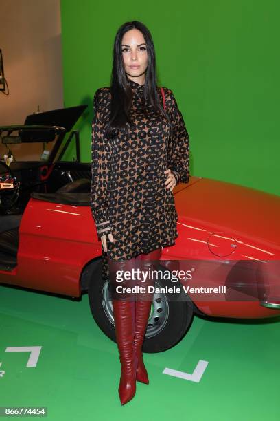 Michela Quattrociocche attends 'Fendi Studios' exhibition opening night during the 12th Rome Film Fest at Palazzo Della Civilta' Italiana on October...
