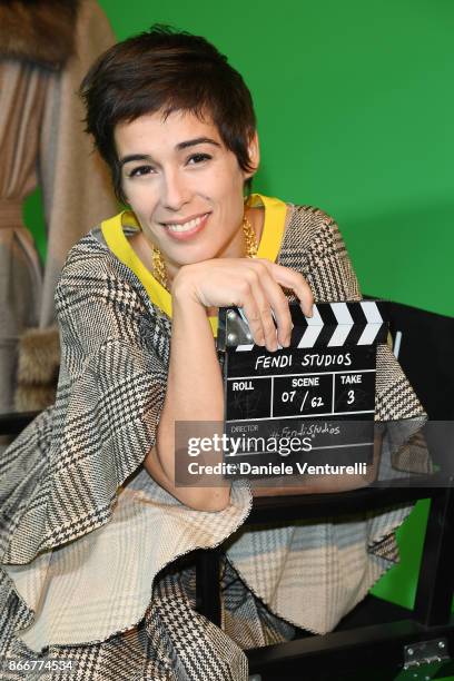 Diane Fleri attends 'Fendi Studios' exhibition opening night during the 12th Rome Film Fest at Palazzo Della Civilta' Italiana on October 26, 2017 in...