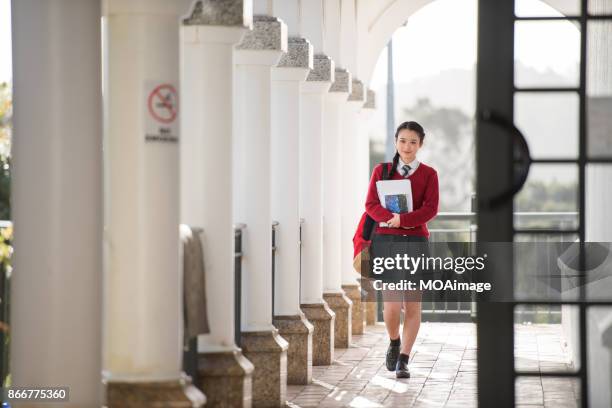 campus girl student - new zealand schools stock pictures, royalty-free photos & images