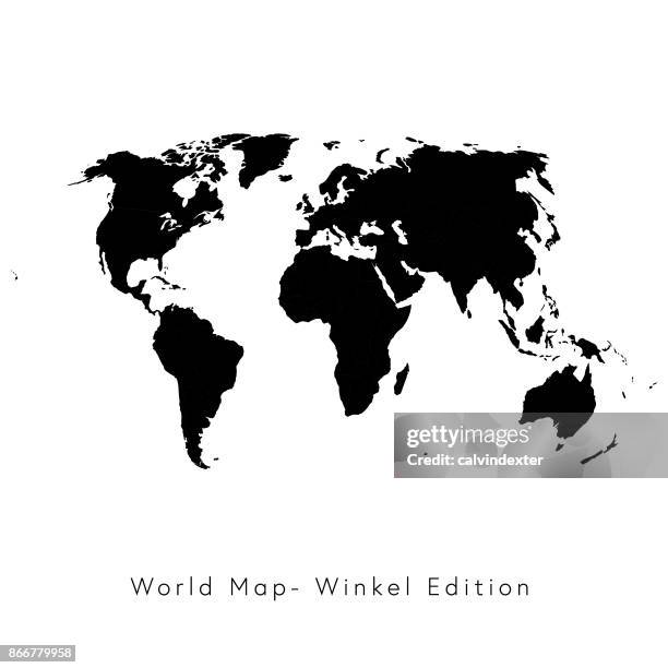 world map winkel edition - winkel stock illustrations