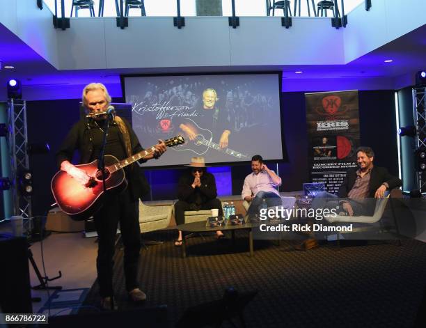 Kris Kristofferson, Recording Artist/Producer Don Was, Keith Wortman Blackbird Productions and Joseph Hudak Rolling Stone attend A Look Into The Life...