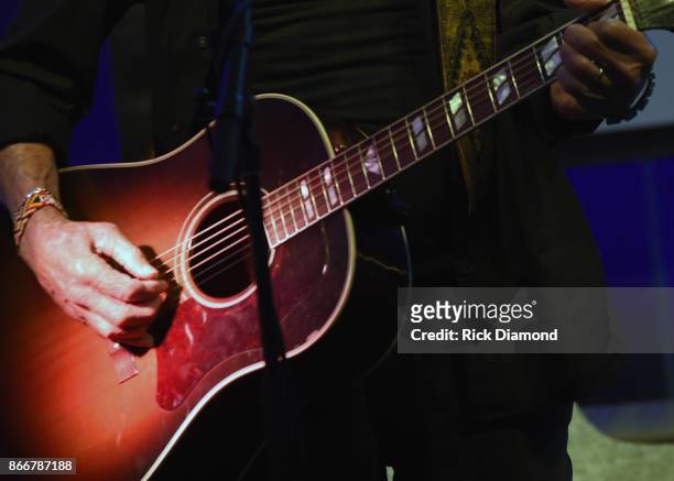 Kris Kristofferson performs during A Look Into The Life & Songs Of Kris Kristofferson on The Steps at WME on October 26, 2017 in Nashville, Tennessee.