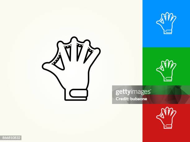 hand splint black stroke linear icon - splint stock illustrations