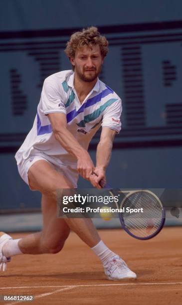 Miloslav Mecir of Czechoslovakia in action during the French Open Tennis Championships at the Stade Roland Garros circa May 1987 in Paris, France.