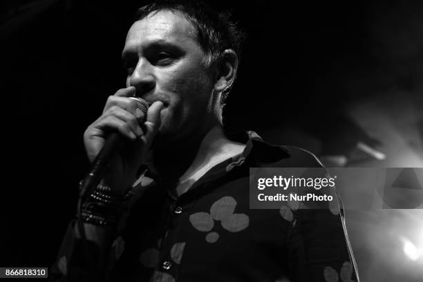 British indie rock band Shed Seven perform on stage for an intimate show at the Scala, London on October 26, 2017. The band has released a brand new...