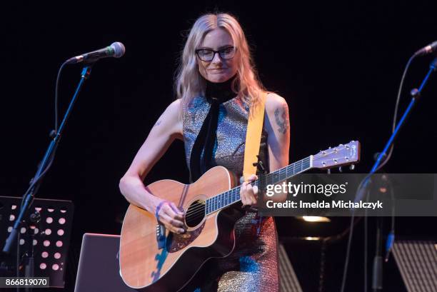 Aimee Mann performs at London Palladium on October 26, 2017 in London, England.