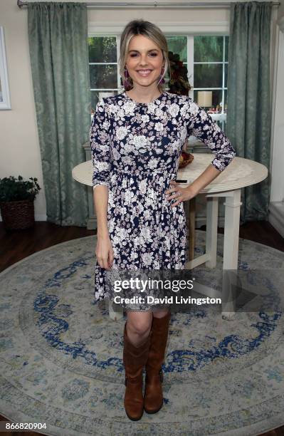 Personality Ali Fedotowsky Hallmark's "Home & Family" at Universal Studios Hollywood on October 26, 2017 in Universal City, California.