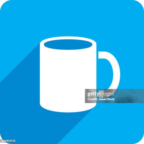 becher-symbol silhouette - kaffeetasse stock-grafiken, -clipart, -cartoons und -symbole