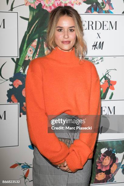 Actress Alice David attends the 'ERDEM X H&M' Paris Collection Launch at Hotel du Duc on October 26, 2017 in Paris, France.