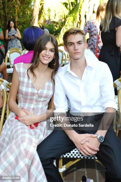 Kaia Gerber and Presley Gerber attend CFDA/Vogue Fashion Fund Show and Tea at Chateau Marmont at Chateau Marmont on October 25, 2017 in Los Angeles,...