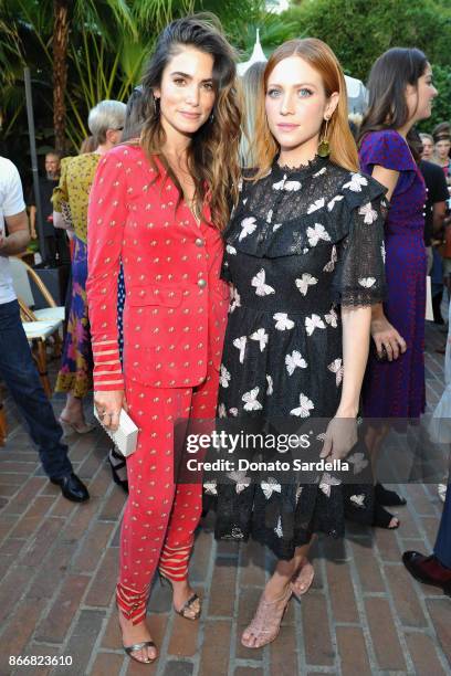 NIkki Reed and Brittany Snow attend CFDA/Vogue Fashion Fund Show and Tea at Chateau Marmont at Chateau Marmont on October 25, 2017 in Los Angeles,...