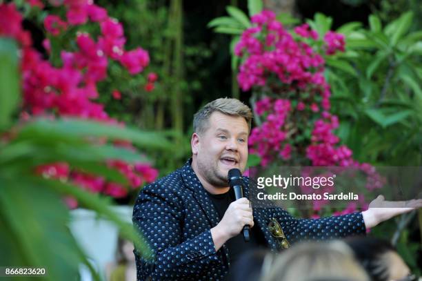 James Corden attends CFDA/Vogue Fashion Fund Show and Tea at Chateau Marmont at Chateau Marmont on October 25, 2017 in Los Angeles, California.