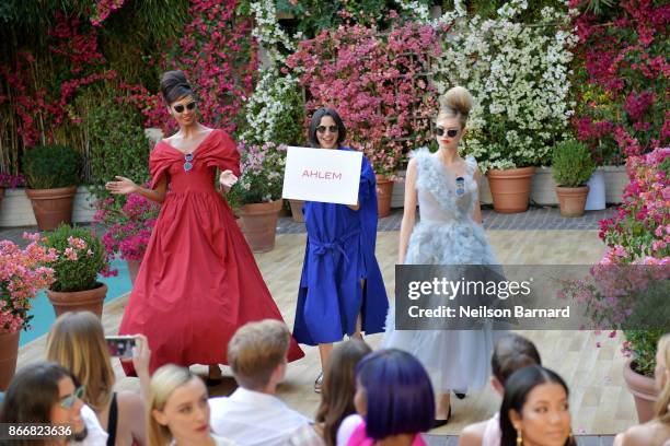 Designer Ahlem at CFDA/Vogue Fashion Fund Show and Tea at Chateau Marmont at Chateau Marmont on October 25, 2017 in Los Angeles, California.