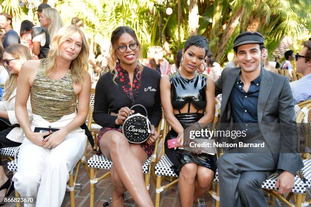 Maria Sharapova, Laverne Cox, Teyana Taylor and Zac Posen attend CFDA/Vogue Fashion Fund Show and Tea at Chateau Marmont at Chateau Marmont on...