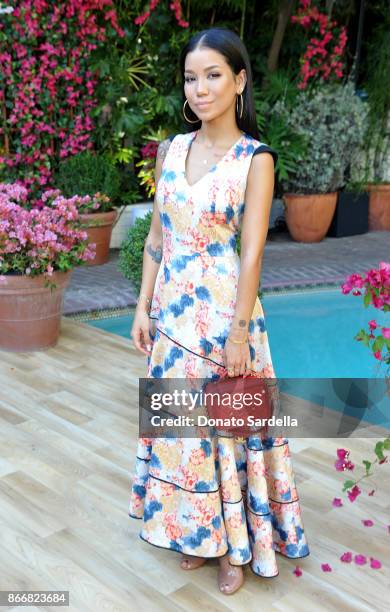 Jhene Aik attends CFDA/Vogue Fashion Fund Show and Tea at Chateau Marmont at Chateau Marmont on October 25, 2017 in Los Angeles, California.