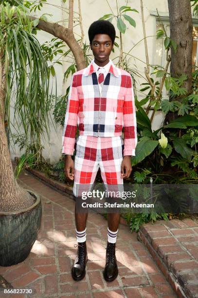 Alton Mason attends CFDA/Vogue Fashion Fund Show and Tea at Chateau Marmont at Chateau Marmont on October 25, 2017 in Los Angeles, California.