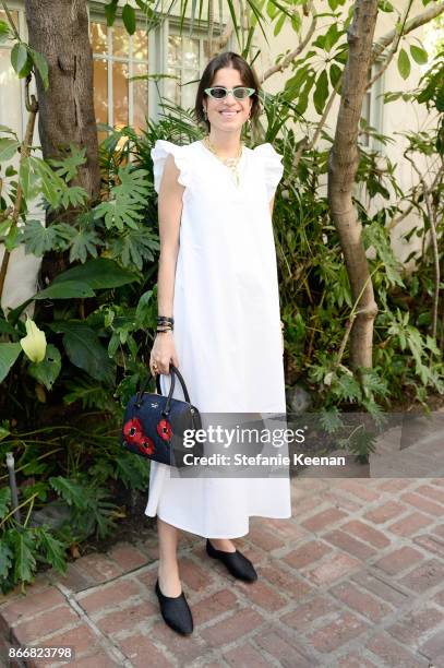 Leandra Medine attends CFDA/Vogue Fashion Fund Show and Tea at Chateau Marmont at Chateau Marmont on October 25, 2017 in Los Angeles, California.