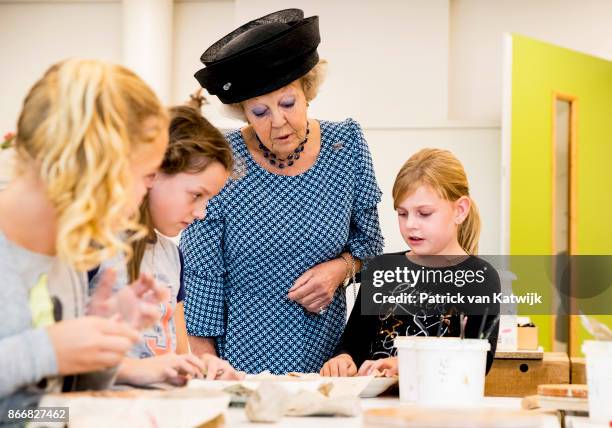 Princess Beatrix of The Netherlands opens the cultural center Zinder for music, dance, theater, art, literature and information on October 26, 2017...